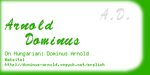 arnold dominus business card